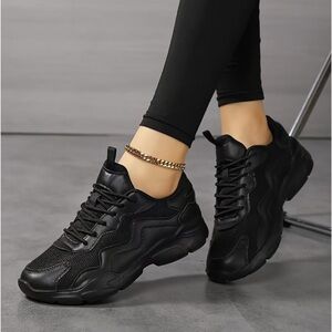 Women's Black Athletic Sneakers size 44 new